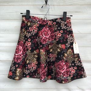 NWT Floral Circle Skater Skirt